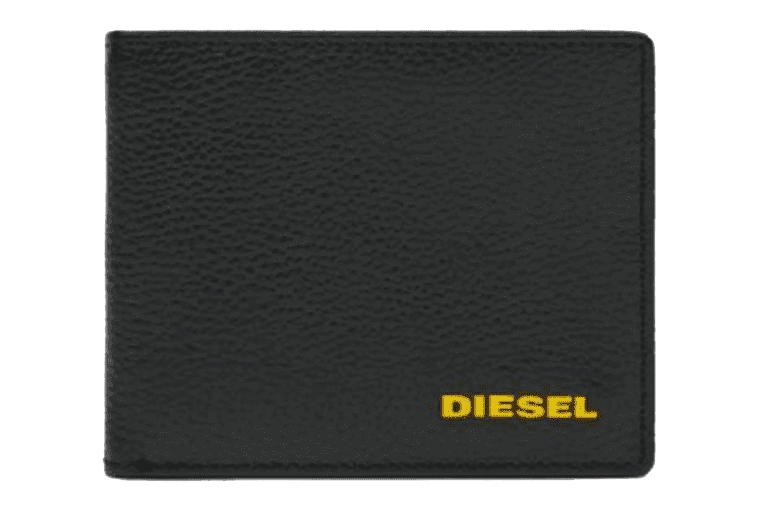 Diesel Cow Leather men's wallet black/yellow