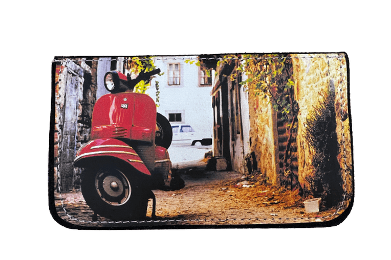 Χειροποίητη δερμάτινη καπνοθήκη Vespa